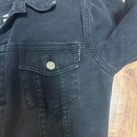 UNIF Charcoal Jacket with White Lettering - Picture 3 of 5